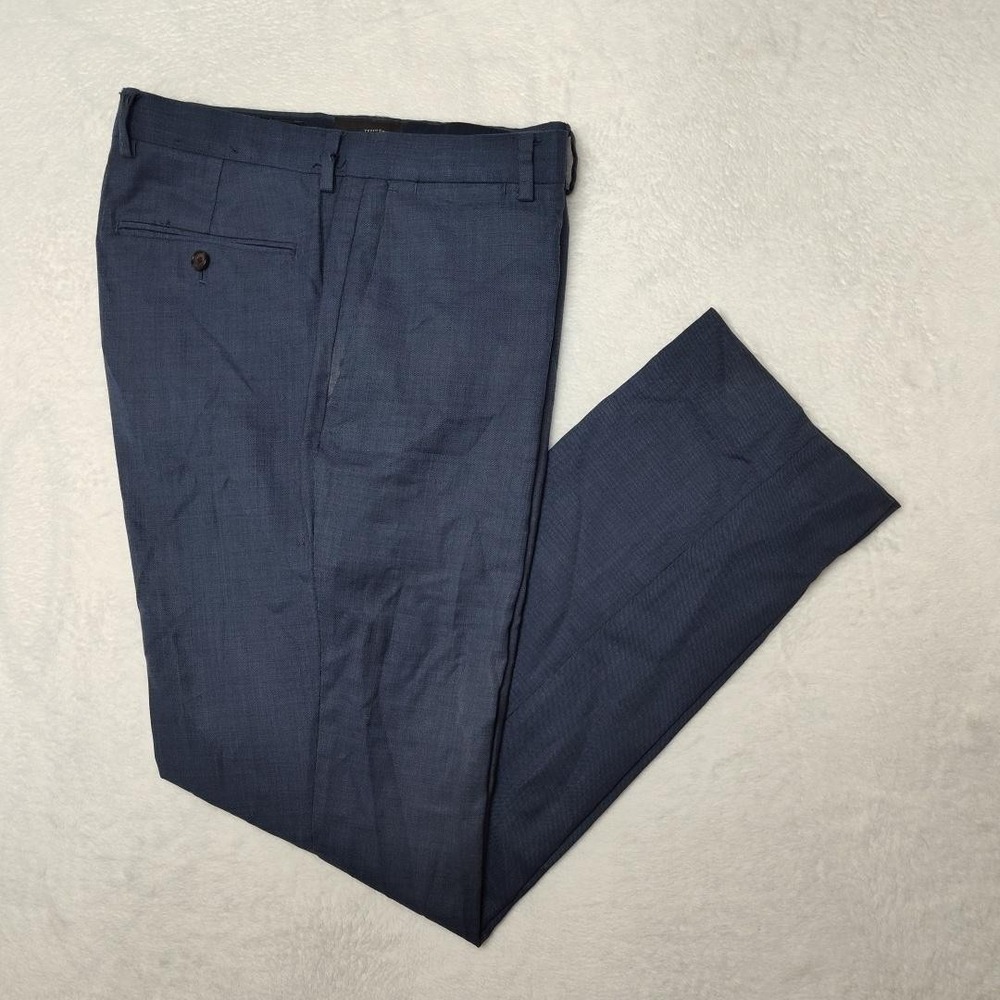 Banana Republic Dress Pants Mens 31x32 Blue Wool Stretch Standard Fit Marzotto